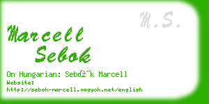 marcell sebok business card